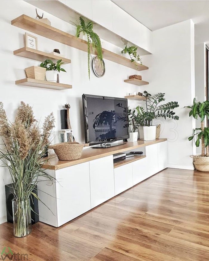 Mẫu kệ tivi đẹp màu trắng sang trọng
