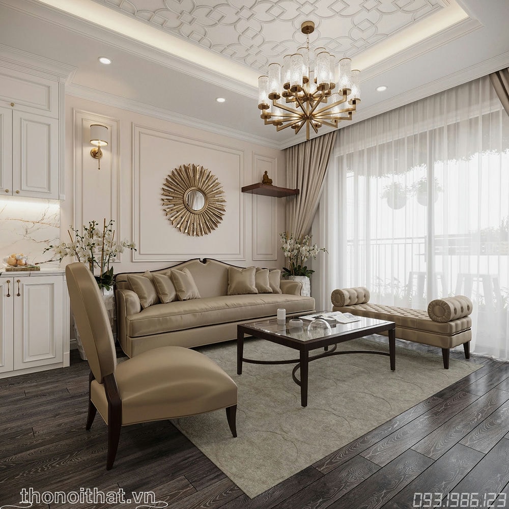 Toàn bộ không gian được bao trùm với ánh sạng tự nhiên chiếu vào