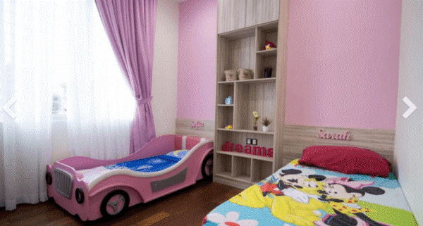 Cách bố trí nội thất và màu sắc khá hài hoà