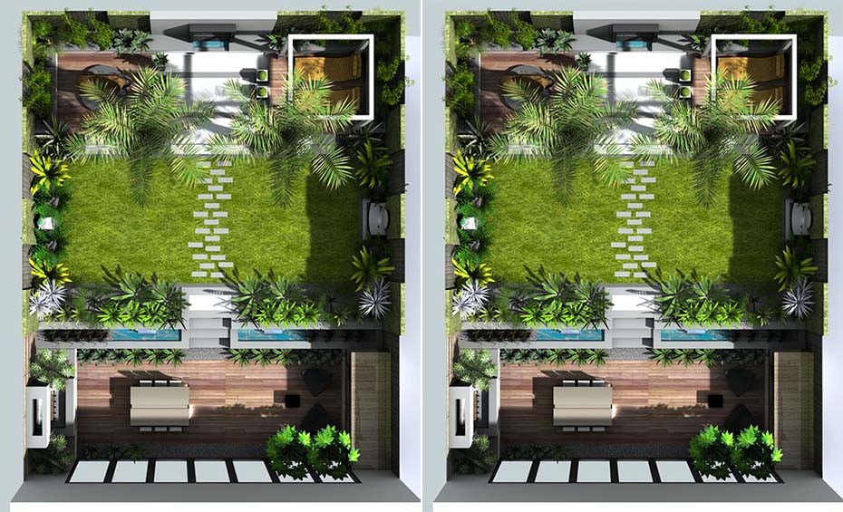 Không gian khu vườn tại biệt thự