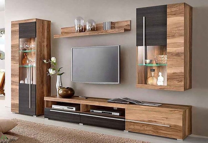 Mẫu kệ tivi làm bằng gỗ tự nhiên