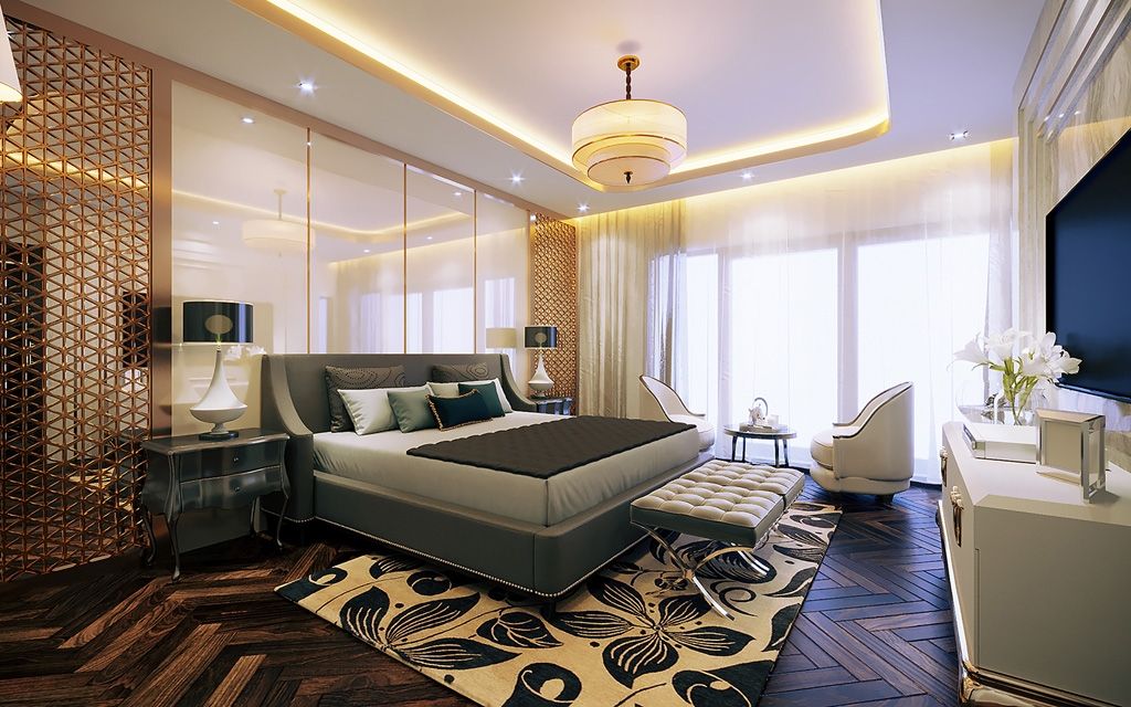 Không gian phòng ngủ tại biệt thự Quốc Oai