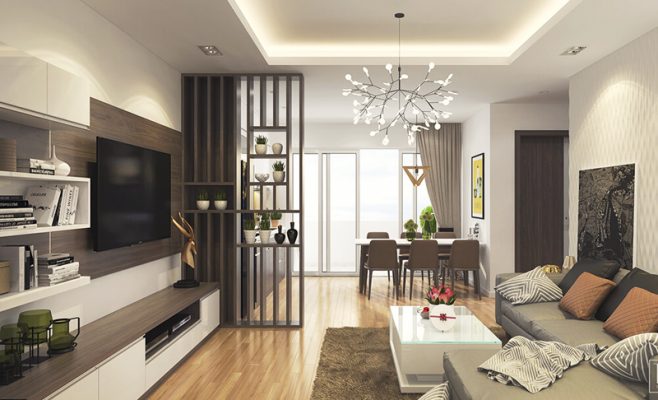 Mẫu phòng hiện đại khá phổ biến đầy sự sang trọng, lịch lãm
