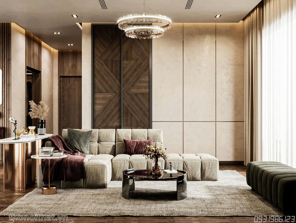 Khu vực nghỉ ngơi bên bộ sofa riêng trong căn phòng rất hữu ích