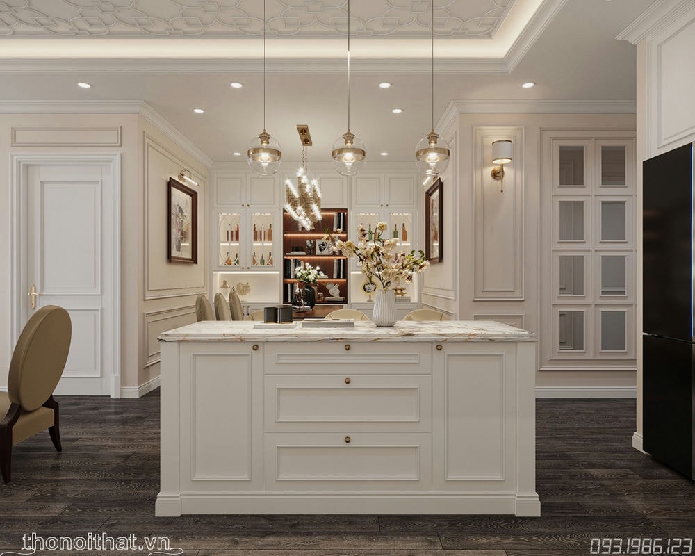 Quầy bar được thiết kế rất đơn giản nhưng đảm bảo đủ chức năng