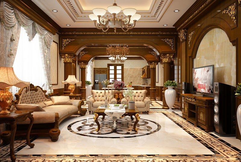 Phong cách thiết kế nội thất biệt thự cổ điển