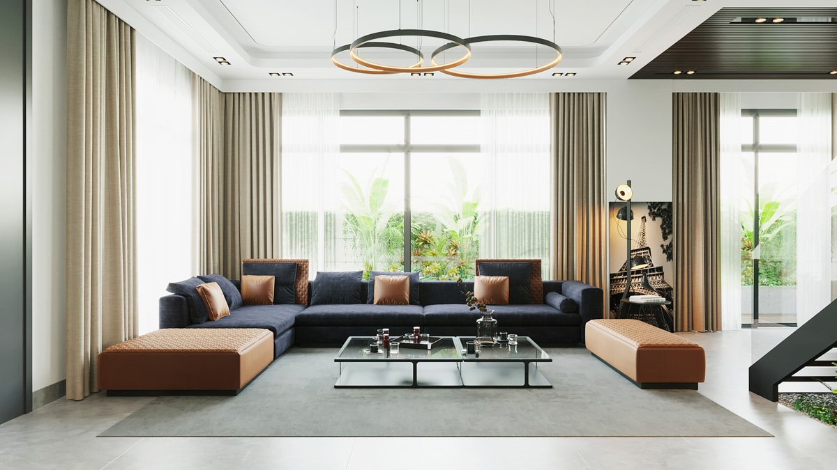 Phong cách thiết kế nội thất biệt thự hiện đại